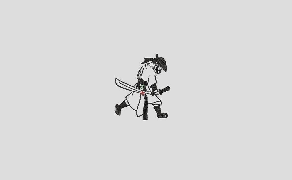 Samurai Stickdatei / Samurai Embroidery Design - Japanischer Krieger für Stickmaschinen (Digital Download) DST, PES, EXP, Hus, Jef, Vip, xxx - Stricta
