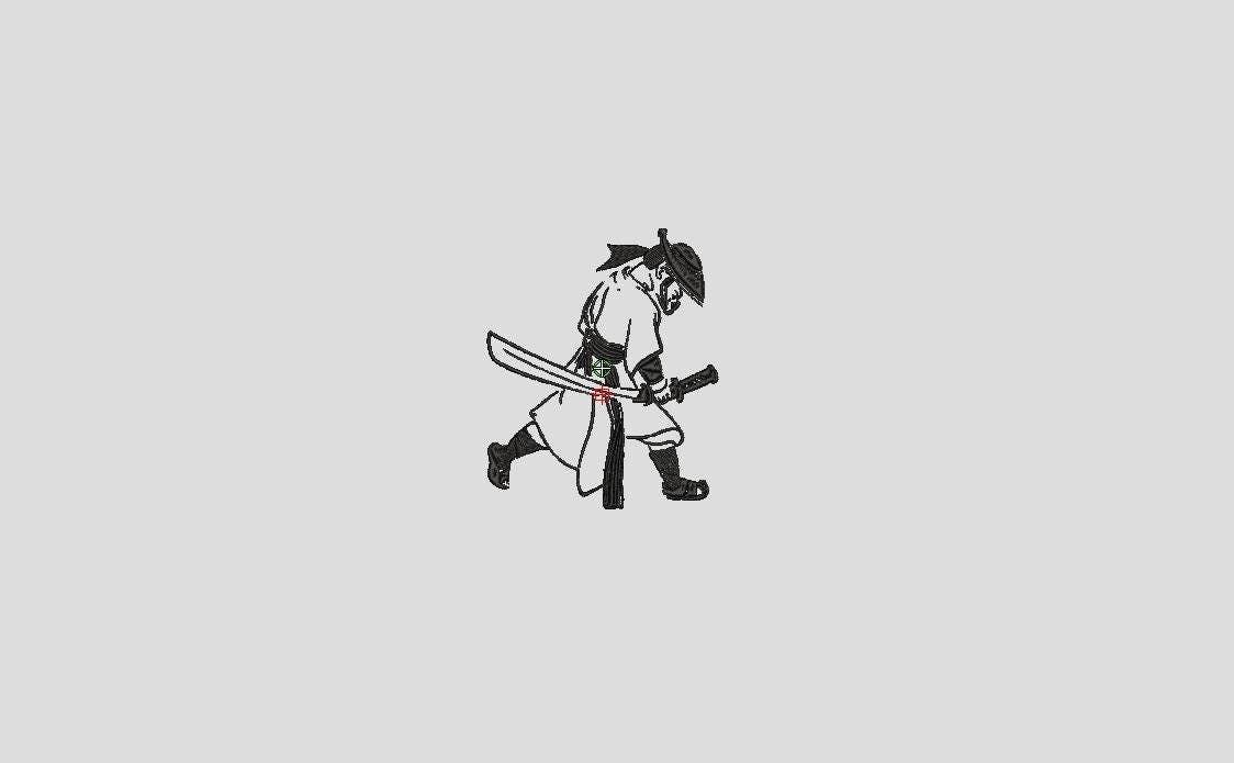 Samurai Stickdatei / Samurai Embroidery Design - Japanischer Krieger für Stickmaschinen (Digital Download) DST, PES, EXP, Hus, Jef, Vip, xxx - Stricta