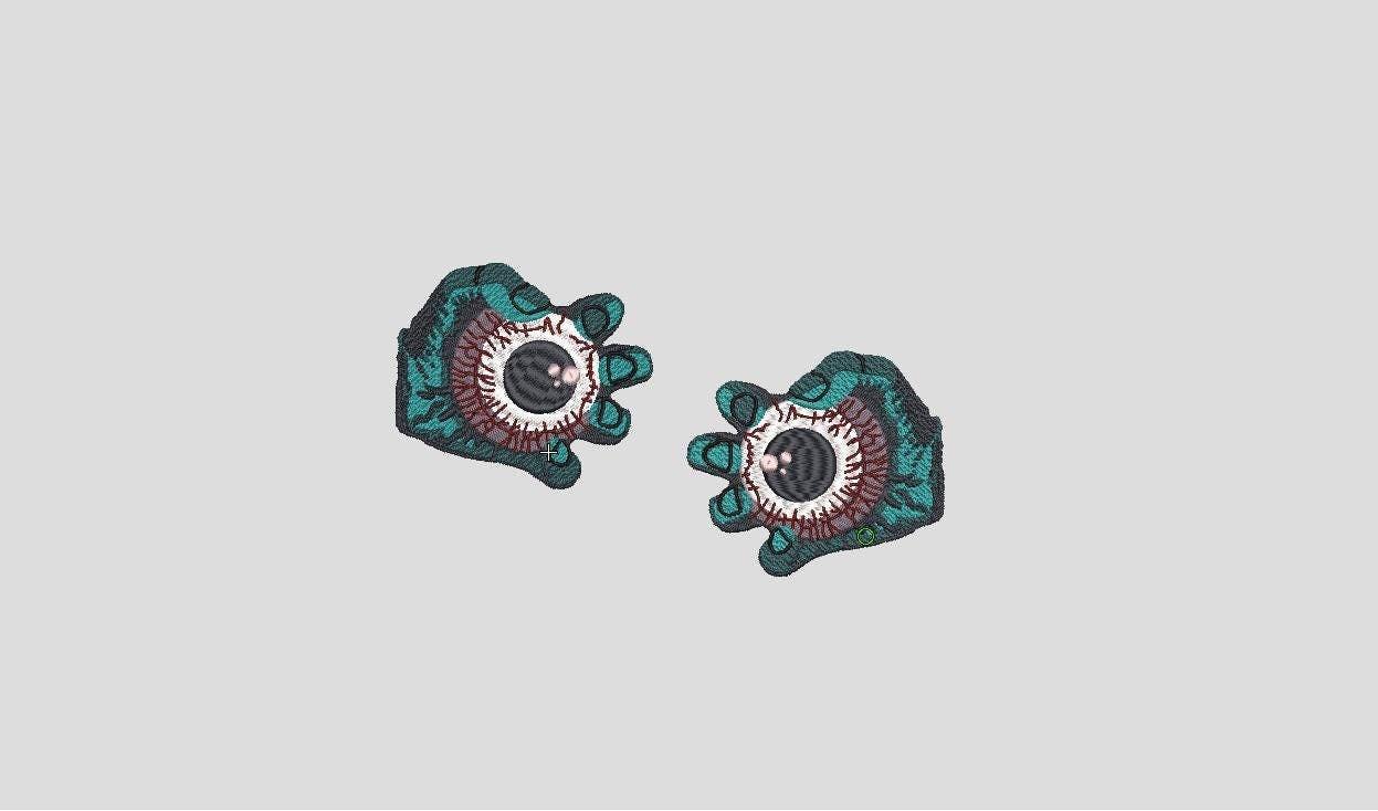 Zombie Eye Embroidery File - Stickdatei ,,ZombieEye", Halloween Digital Design, Horror, Creepy, Scary / All formats available upon request - Stricta